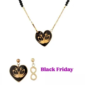 گوشواره و گردنبند عشق قلبی